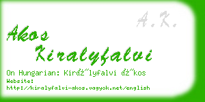 akos kiralyfalvi business card